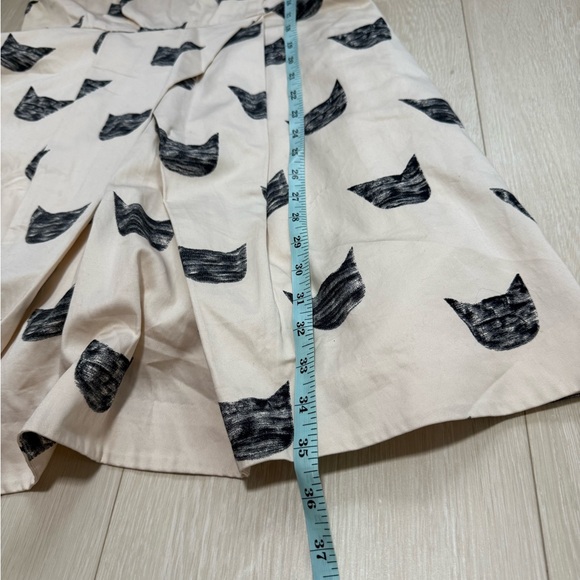 Anthropologie Feline Pattern Dress - Cream and Black - Picture 9 of 11